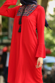 New Kenza - Red Hijab Tunic 20871K - Thumbnail