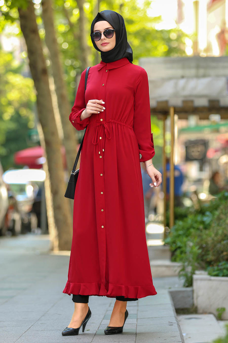 New Kenza - Red Hijab Tunic 21040K