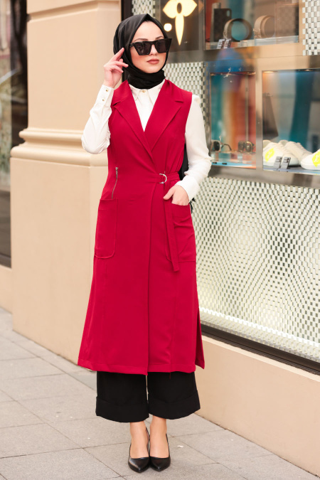 New Kenza - Red Hijab Vest 4975K