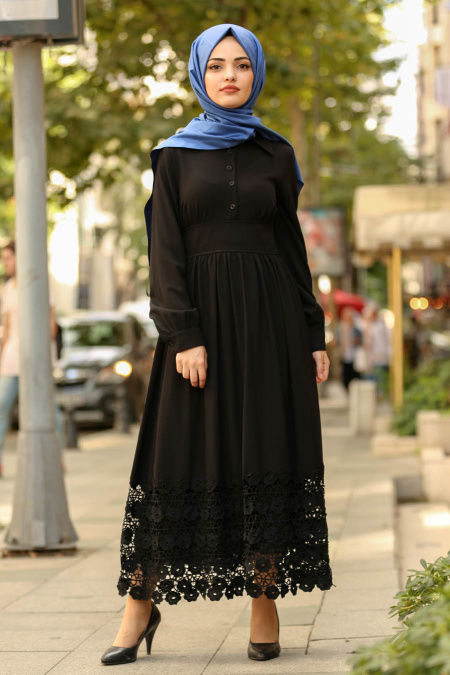 New Kenza - Robe Hijab Noire 3174S