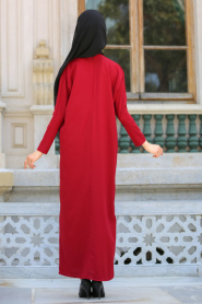 New Kenza - Robe Hijab Rouge 3068K - Thumbnail