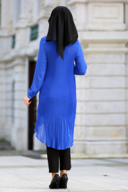 New Kenza - Royal Blue Hijab Tunic 20980SX - Thumbnail