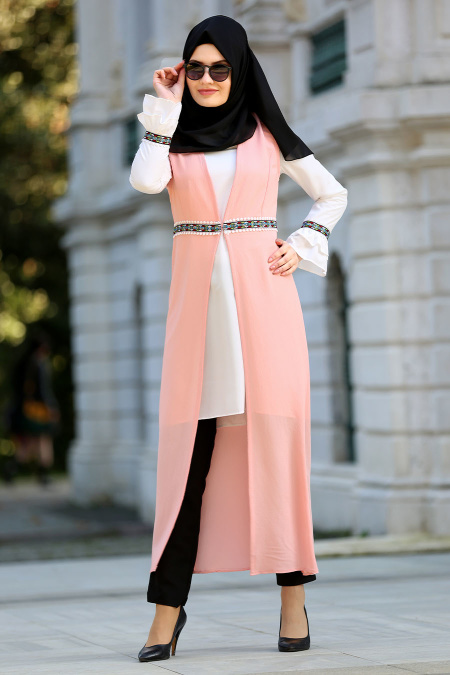 New Kenza - Salmon Pink Hijab Suit 50471SMN