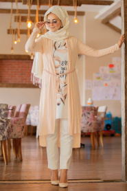 New Kenza - Salmon Pink Hijab Suit 50580SMN - Thumbnail