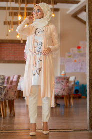New Kenza - Salmon Pink Hijab Suit 50580SMN - Thumbnail