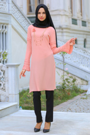 New Kenza - Salmon Pink Hijab Tunic 2019SMN - Thumbnail