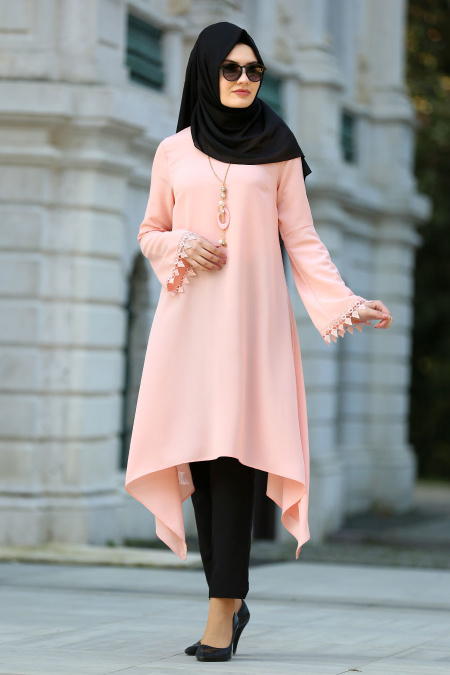 New Kenza - Salmon Pink Hijab Tunic 2099SMN