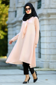 New Kenza - Salmon Pink Hijab Tunic 2113SMN - Thumbnail