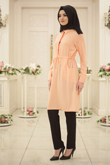 New Kenza - Salmon Pink Hijab Tunic 2857SMN