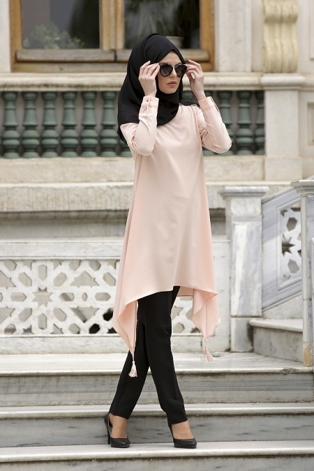 New Kenza - Salmon Pink Hijab Tunic 2858SMN