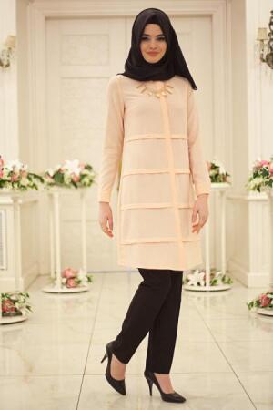 New Kenza - Salmon Pink Hijab Tunic 2906SMN - 1