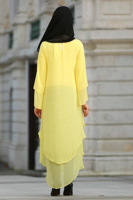 New Kenza - Sarı Tesettür Tunik 21050SR - 2