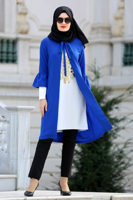 New Kenza - Sax Blue Hijab Suit 5050SX
