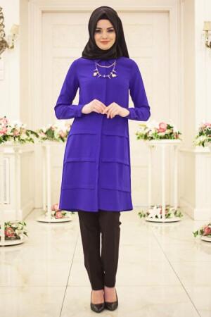 New Kenza - Sax Blue Hijab Tunic 2906SX - 1