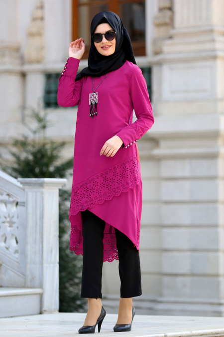New Kenza - Tunique Hijab Violet 2049MOR 