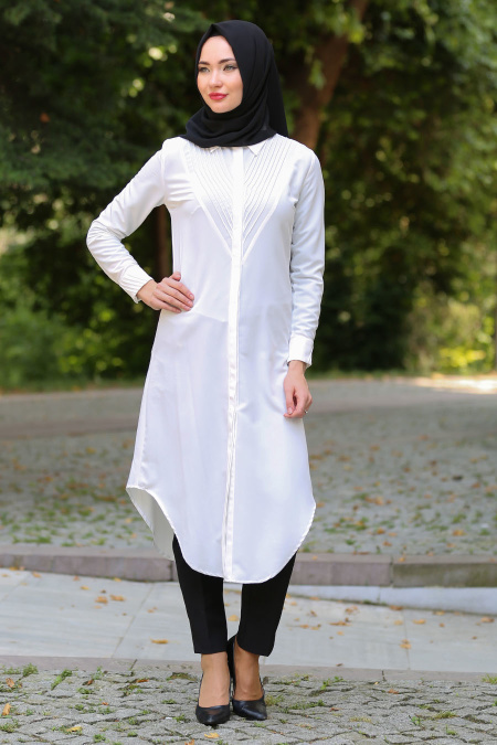 New Kenza - White Hijab Tunic 2632B