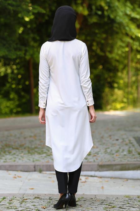 New Kenza - White Hijab Tunic 2632B - 2