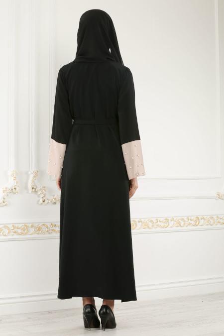 Noir - Nayla Collection - Abaya Décontracté 4751S - 3