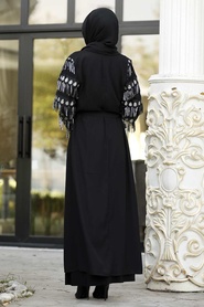 Noir - Nayla Collection - Abaya Hijab 95760S - Thumbnail