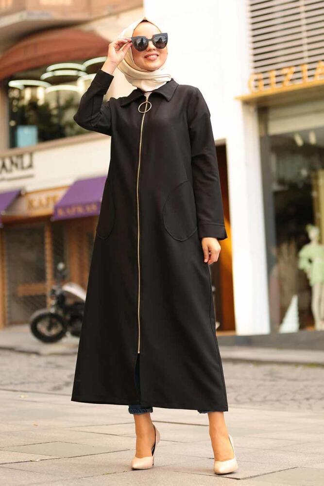 Noir -Nayla Collection - Abaya Turque - 5471S - 1