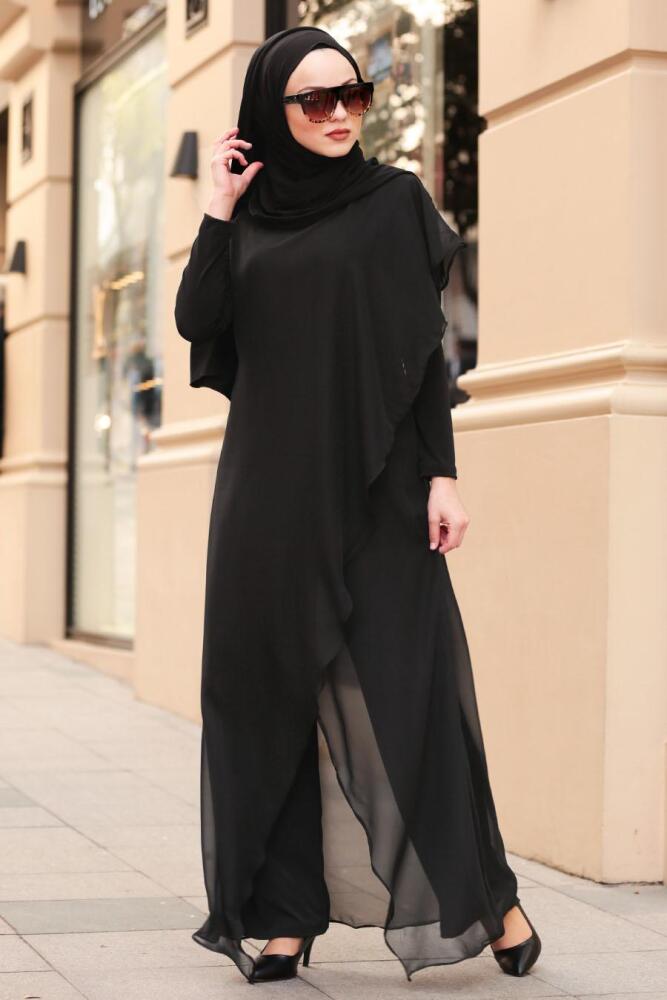 Noir- Nayla Collection - Combinaison Hijab 1045S - 1