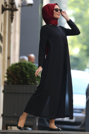 Noir - Nayla Collection - Combinaison Hijab 5017S - Thumbnail