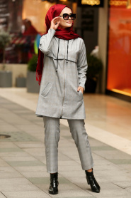 Noir - Nayla Collection Combination Hijab 12065S - Thumbnail