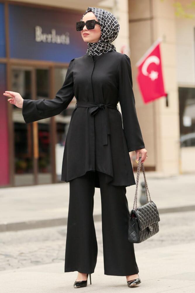 Noir- Nayla Collection - Combination Hijab 143S - 1