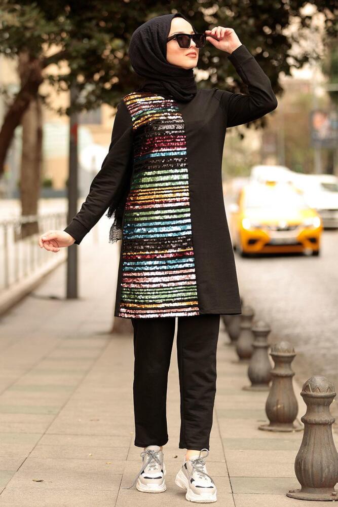 Noir-Nayla Collection - Combination Hijab 30190S - 1