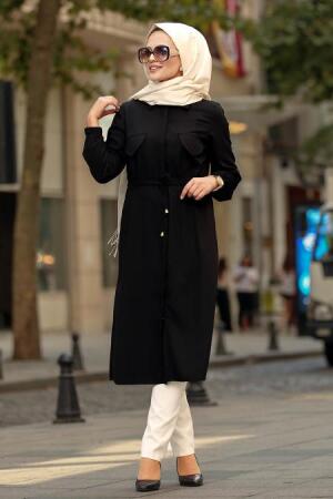 Noir- Nayla Collection - Combination Hijab 53201S - 1