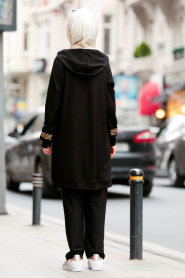 Noir - Nayla Collection - Combination Hijab 82222S - Thumbnail