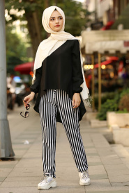 Noir- Nayla Collection - hijab Pantalon 20801S - Thumbnail