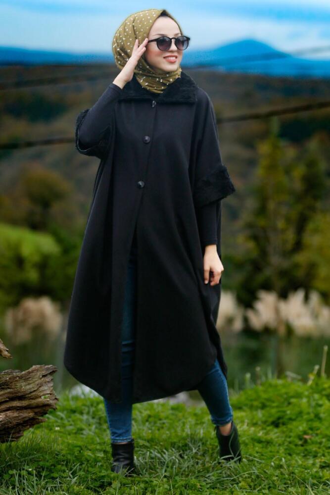 Noir - Nayla Collection - Hijab Poncho 6040S - 1