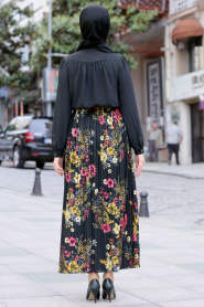Noir - Nayla Collection - Jupe Hijab - 1834S - Thumbnail