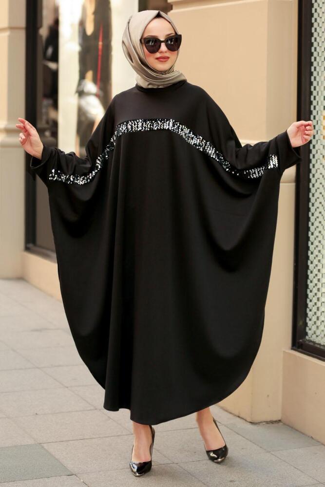 Noir - Nayla Collection - Poncho Hijab 5147S - 1