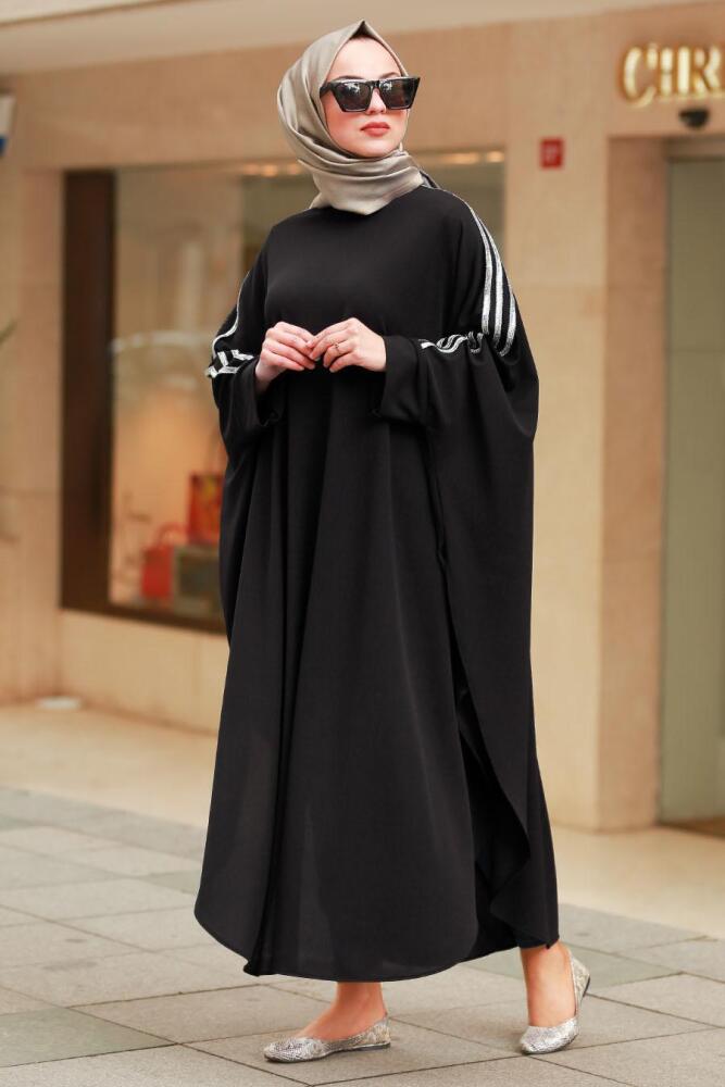 Noir - Nayla Collection - Poncho Hijab 5148S - 1