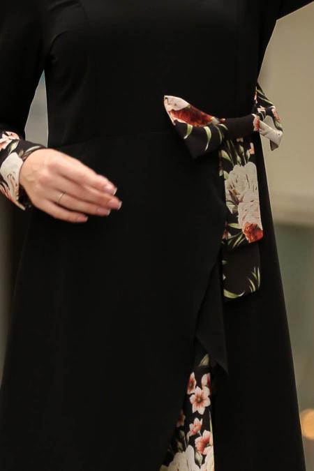 Noir - Nayla Collection - Robe Hijab 100386S - 2