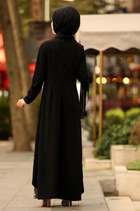 Noir -Nayla Collection - Robe Hijab 100387S - 3