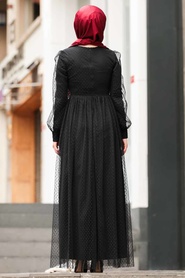 Noir - Nayla Collection - Robe Hijab - 1325S - Thumbnail