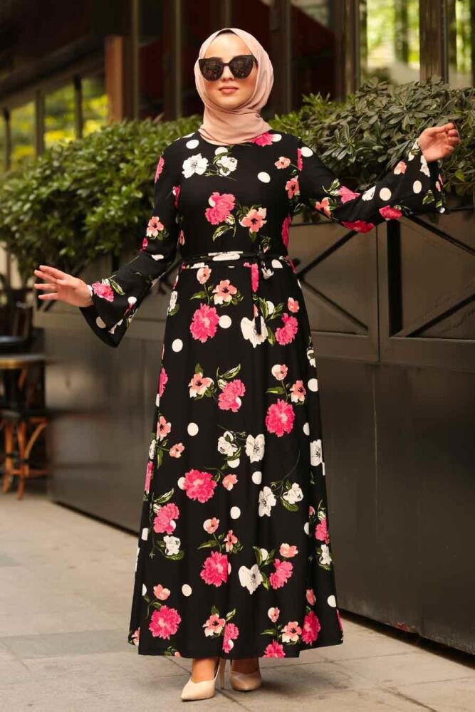 Noir - Nayla Collection - Robe Hijab - 15254S - 1