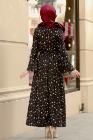 Noir - Nayla Collection - Robe Hijab - 1525S - Thumbnail