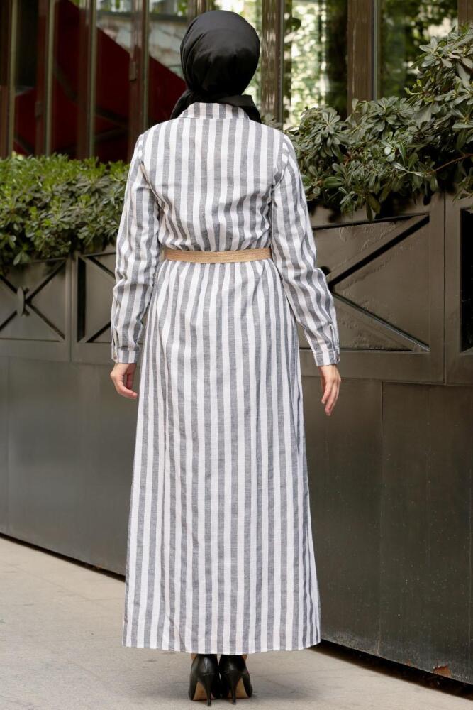 Noir - Nayla Collection - Robe Hijab - 1579S - 2
