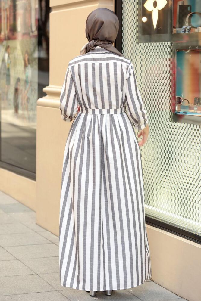 Noir- Nayla Collection - Robe Hijab 162461S - 2