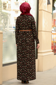 Noir - Nayla Collection - Robe Hijab - 16391S - Thumbnail