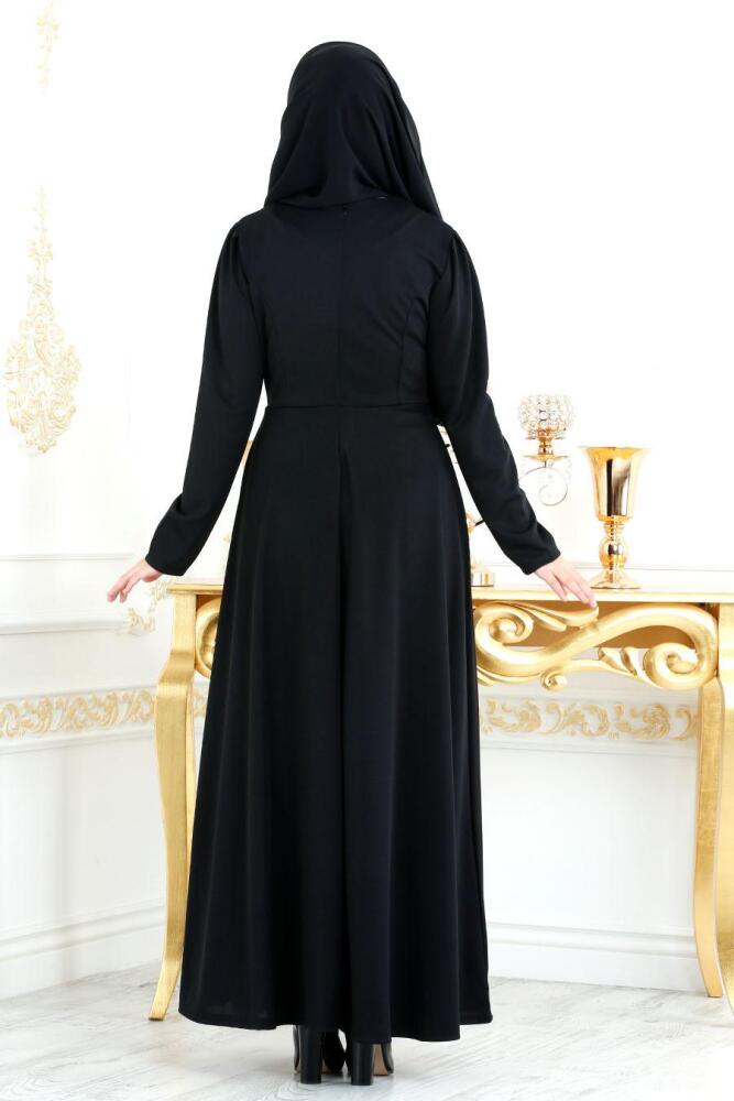 Noir - Nayla Collection - Robe Hijab 20960S - 3