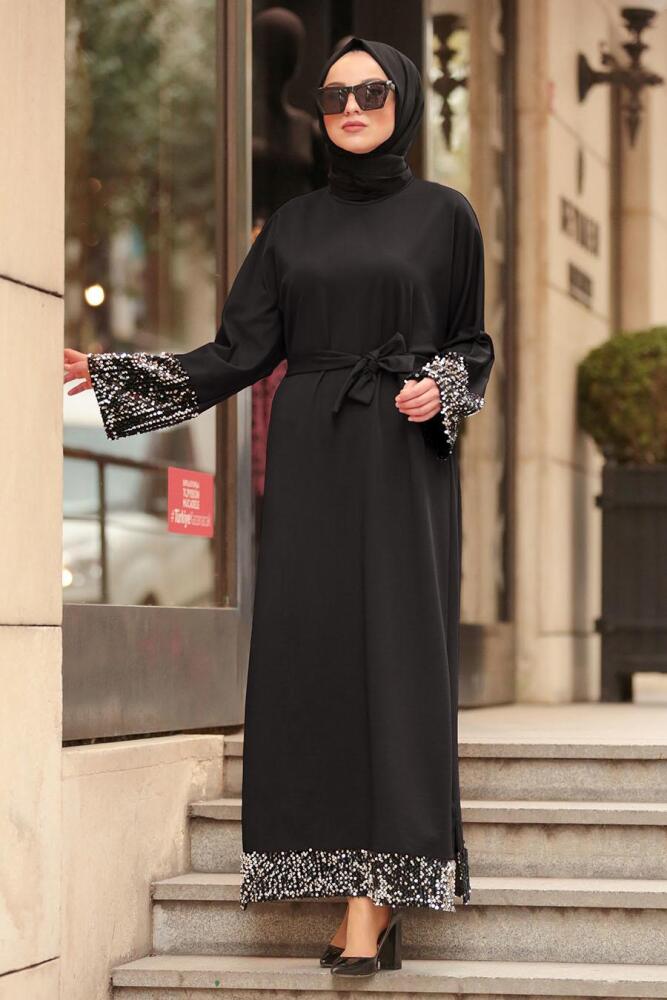 Noir - Nayla Collection - Robe Hijab 2214S - 1