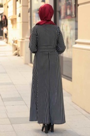 Noir - Nayla Collection - Robe Hijab 2396S - Thumbnail