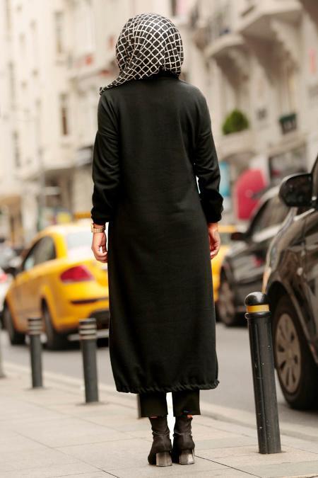 Noir - Nayla Collection - Robe Hijab 2471S - 2