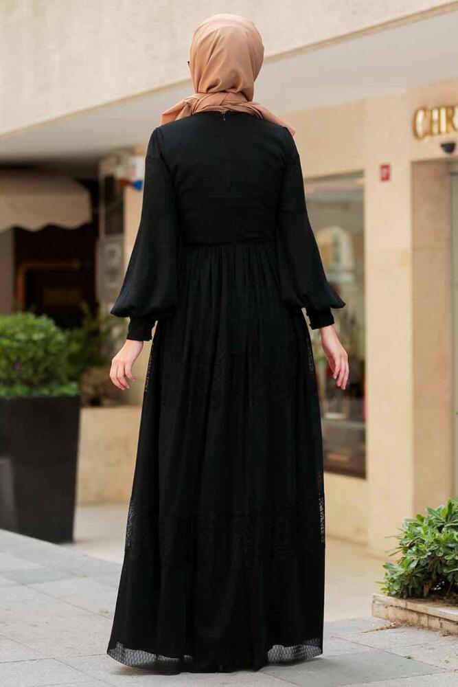 Noir - Nayla Collection - Robe Hijab - 3874S - 2