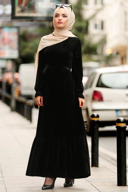 Noir - Nayla Collection - Robe Hijab 4010S - 1